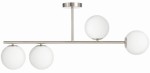 Lampa sufitowa Milano 4 klosze mleczne kule silver