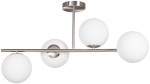 Lampa sufitowa Milano 4 klosze mleczne kule silver EP1C16