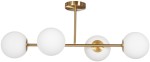 Lampa sufitowa Milano 4 klosze mleczne kule gold EP1C15