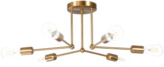 Lampa sufitowa żyrandol MULTI PATYCZAK gold 6 PRO