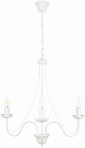 Lampa sufitowa żyrandol świecznikowy trójramienny biały Baron  