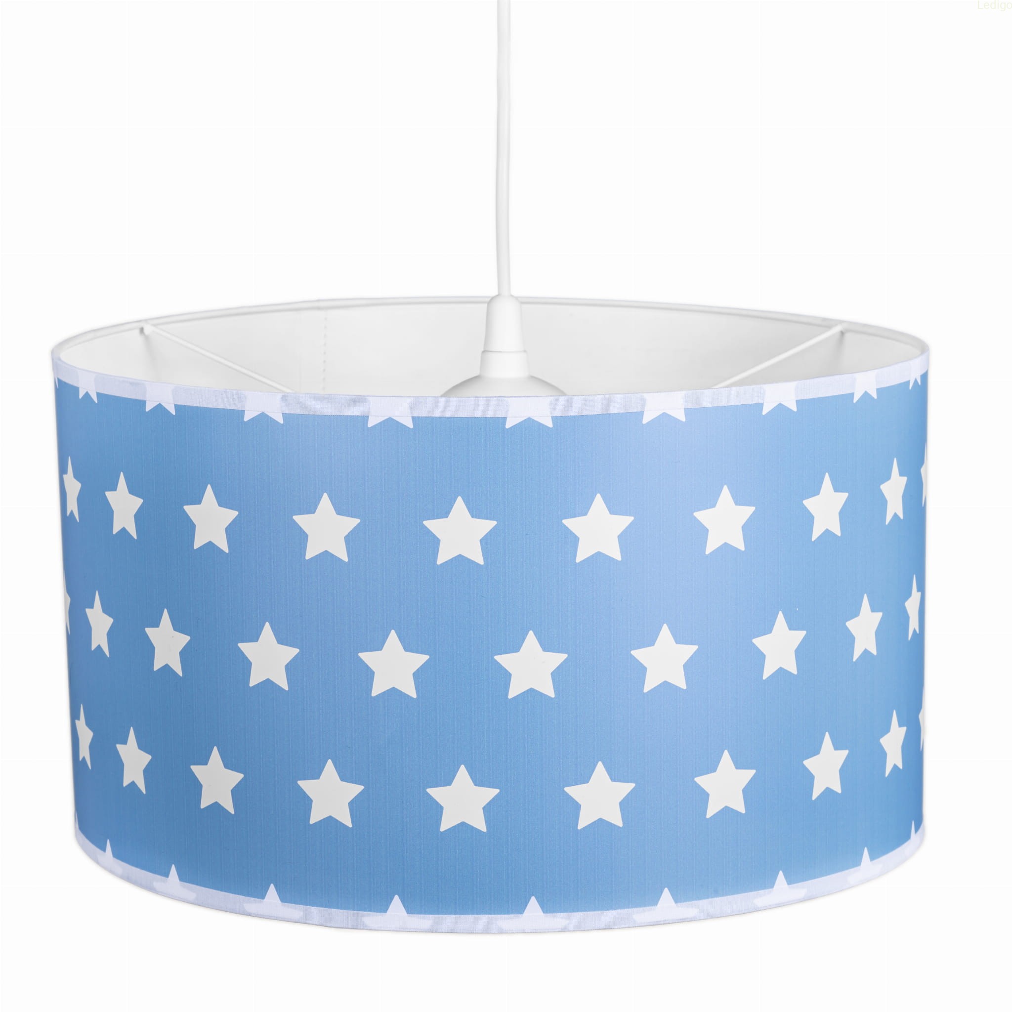 Lampa wisząca do dziecięcego pokoju niebieska gwiazdki.jpg