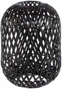 Klosz BOHO bambusowy czarny 14cm TH13