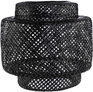 Klosz do lampy BOHO bambusowy czarny 38cm TH26