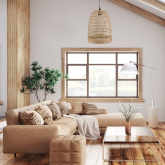 Lampa wisząca BOHO Africa trawa morska TH1F czarna