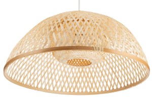 Lampa wisząca BOHO bambusowa duża walec PHU14D