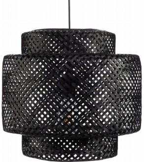 Lampa wisząca bambusowa czarna BOHO BLACK 38cm TH26