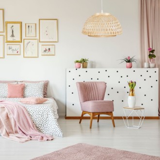 Lampa wisząca BOHO bambusowa kopuła PHU11A