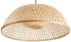 Lampa wisząca bambusowa boho BARI duża podwójna PHU14D