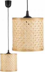 Lampa wisząca BOHO bambusowa walec PHU13C 