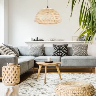 Lampa wisząca BOHO bambusowa walec PHU11A 