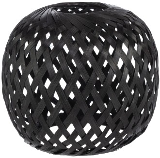 Kinkiet regulowany Rustic czarny klosz bambusowy 