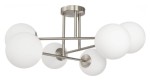 Lampa sufitowa silver Milano Tower 6 klosze mleczne kule 