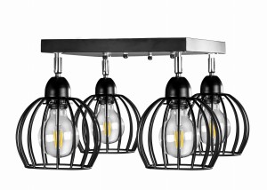 Lampa sufitowa plafon na 4 klosze regulowana