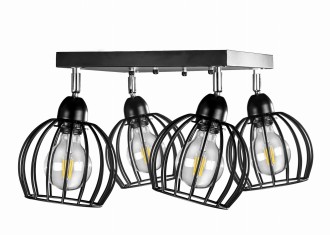 Lampa sufitowa plafon na 4 klosze regulowana