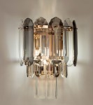 Kinkiet ścienny luksusowy kryształowy Luxury Gold Grey EP33W1