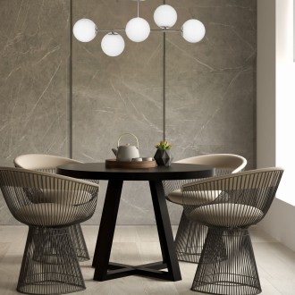 Lampa sufitowa Milano 5 silver kloszy mleczne kule EP1C19 