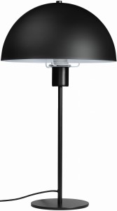 Lampka nocna stołowa metalowa czarna kopuła ZLA7215