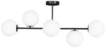 Lampa sufitowa Milano black 5 kloszy mleczne kule EP1C19