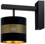 Kinkiet ścienny metalowy czarny abażur ażurowy Deluxe