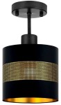 Lampa sufitowa mały czarny plafon klosz ażurowy Deluxe