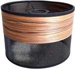 Abażur walec ażurowy Oro Deluxe czarny fornirowany 15cm ZLA7212