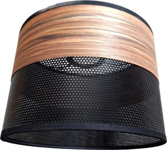 Abażur walec ażurowy Oro Deluxe czarny fornirowany 15cm ZLA7212