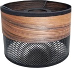 Abażur walec ażurowy Oro Deluxe czarny fornirowany 20cm ZLA7213