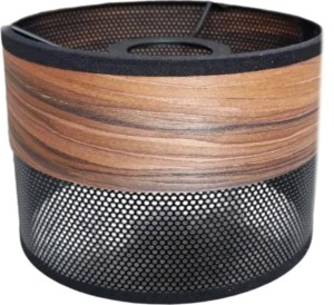 Abażur walec ażurowy Oro Deluxe czarny fornirowany 20cm ZLA7213