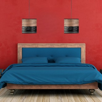 Lampa wisząca z abażurem ażurowa ORO fornirowana 20cm ZLA7213