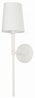 Kinkiet hotelowy z abażurem all white Hampton Classic