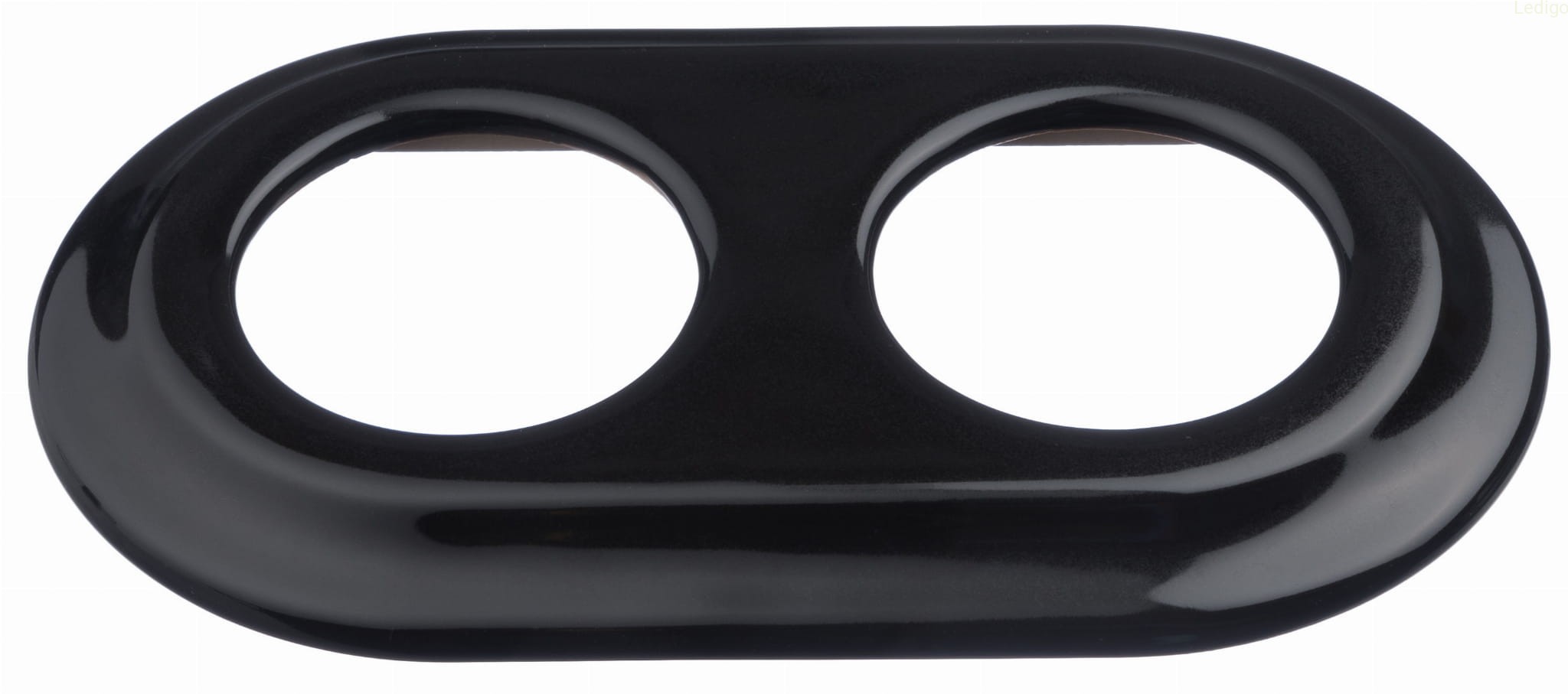 Ramka ceramiczna podwójna czarna