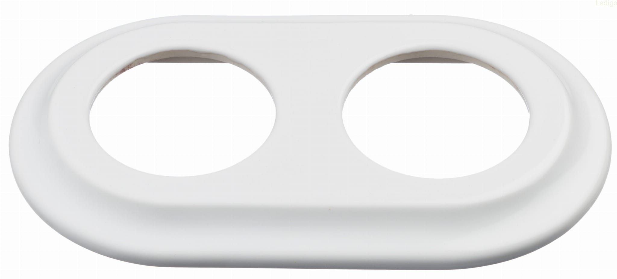 Ramka ceramiczna podwójna biała Ledigo