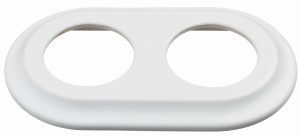 Ramka ceramiczna podwójna biała podtynkowa YX-F03 (2) NEW