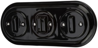 Ramka ceramiczna potrójna czarna  YX-F03 (3) NEW