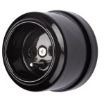 Gniazdo ceramiczne natynkowe z uziemieniem  czarne Ledigo 04MP NEW