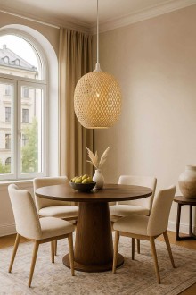 Lampa wisząca BOHO bambusowa 25cm DMT50