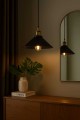Lampa wisząca metalowy czarny klosz rustik