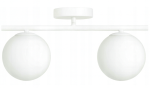 Lampa sufitowa plafon Milano white podwójna mleczne kule 