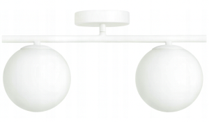 Lampa sufitowa plafon Milano white podwójna mleczne kule 