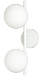 Kinkiet Milano white podwójny mleczne kule  