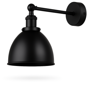 Kinkiet  regulowany metalowy Edison Matt Black owal