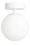 Lampa sufitowa plafon Milano white pojedyncza mleczna kula 