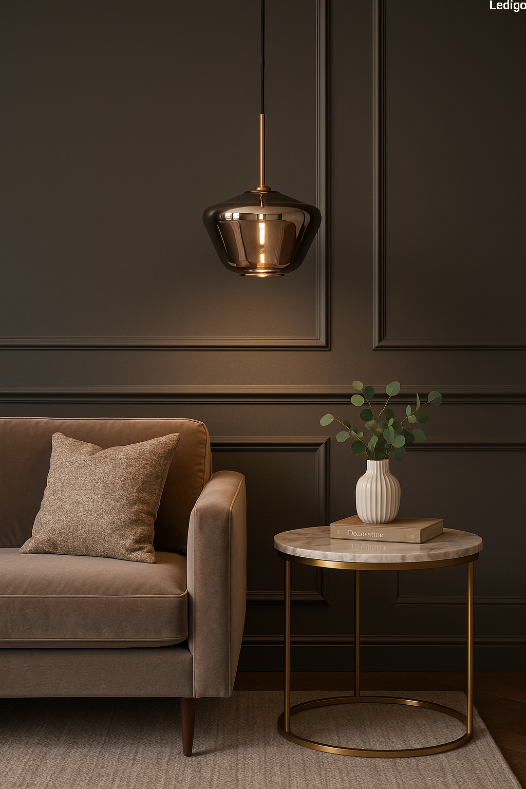 Lampa wisząca szklana grafitowa PARIS wisząca