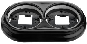 Ramka ceramiczna podwójna czarna natynkowa NEW 