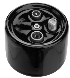 Gniazdo ceramiczne natynkowe czarne TV/SAT YX-04