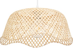 Lampa wisząca biała BOHO Weranda bambusowa 40cm TH33