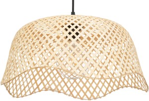 Lampa wisząca czarna BOHO Weranda bambusowa 40cm TH33