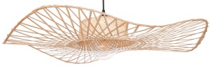 Lampa wisząca BOHO bambusowa 73cm TH32  czarna zawieś