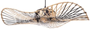 Lampa wisząca czarna BOHO bambusowa 70cm TH31